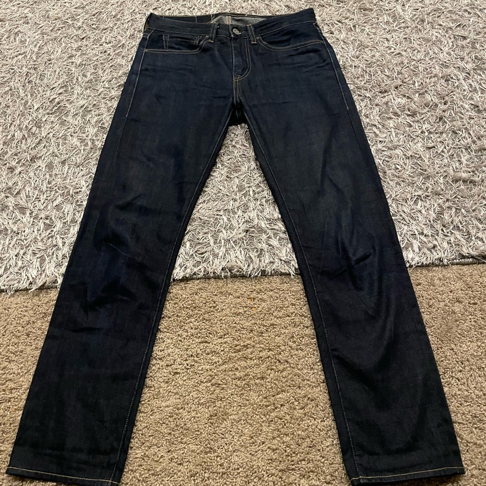 LEVIS MADE AND CRAFTED Men's Deep Indigo Straight Jeans